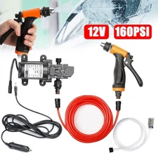 12V 160PSI Washdown Wash Pump Kit Electric DIY Car Washer Cleaner Sprayer Tool