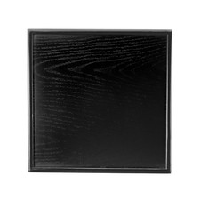 11.8x11.8 Inch Wooden Serving Tray Square Decorative Platter, Black