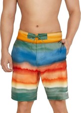 Speedo Men's Swim Trunk Knee Length Boardshort Bondi Printed, Small