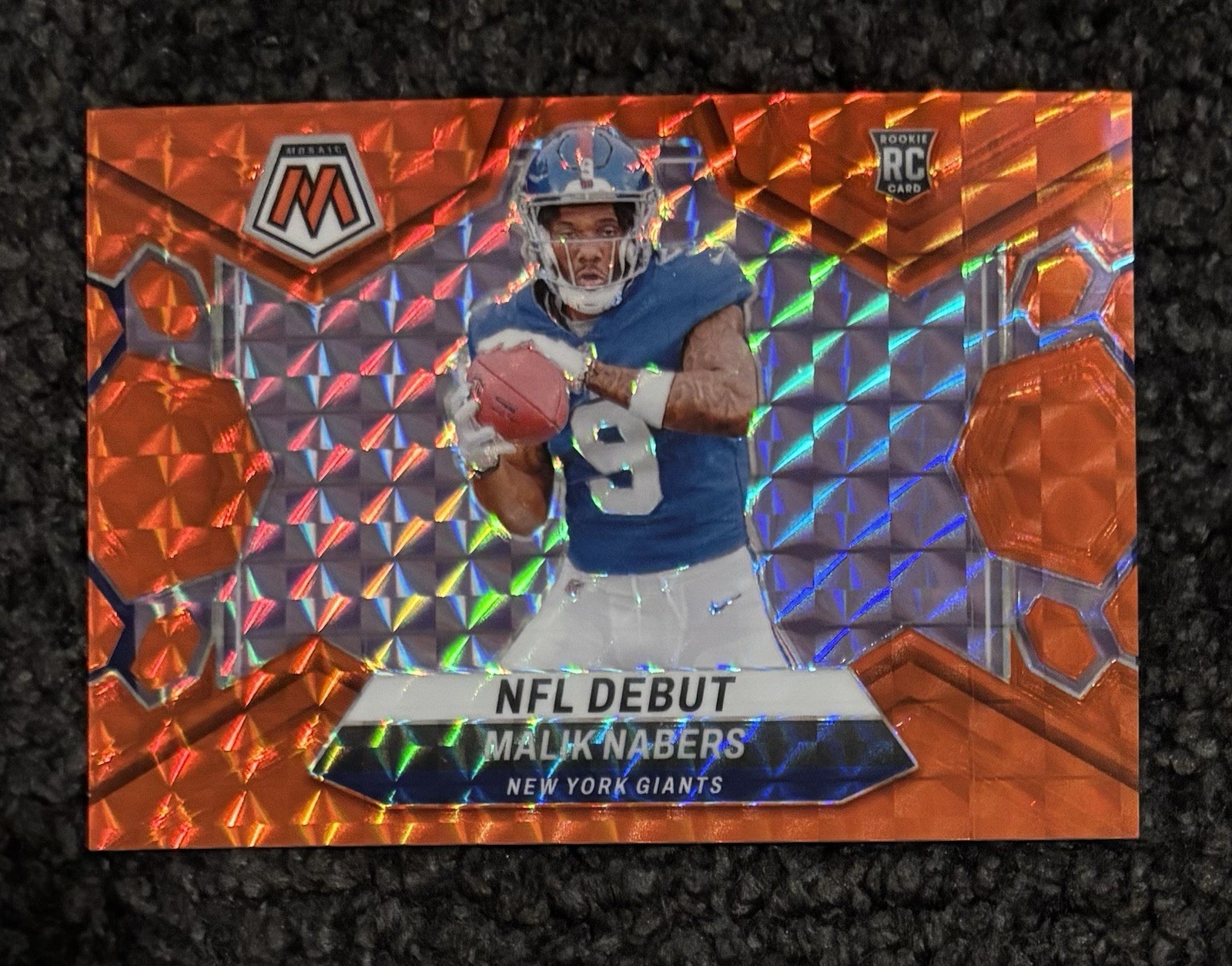 2024 panini mosaic Malik Nabers Mosaic Orange NFL Debut RC /199