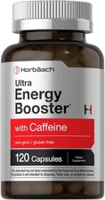 Horbäach Energy Supplement | 120 Capsules | with Caffeine, Ginseng & Vitamin B1