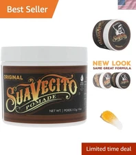 Medium Hold Shine Pomade for Men - 4oz Easy Wash-Out Hair Gel for Quick Styling