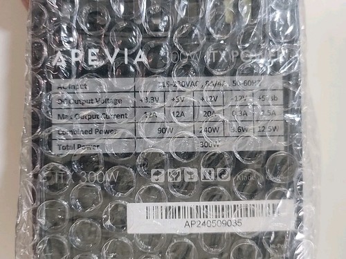 Apevia 300w Power Supply ITX 300W- New, No Box But Never Unwrapped - Bild 2 von 4