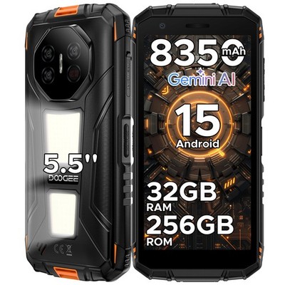 DOOGEE Fire3Max 5,5'' Smartphone Ohne Vertrag 32GB+256GB Android 15 8350mAh Handy
