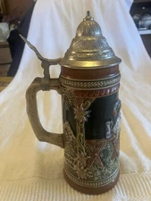 Gerz German Lidded Beer Stein Keinen Tropfen Approximately 9 H x 4.5 W Vintage