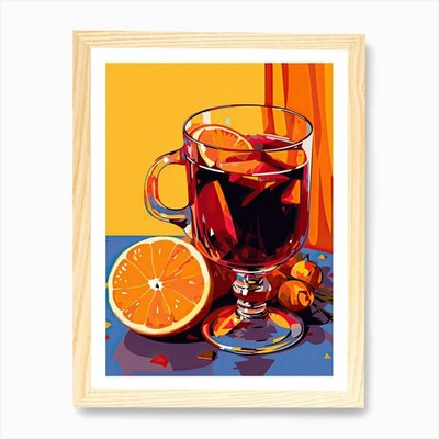 Mulled Wine, Gluhwein, Christmas ar Framed Wall Art Poster Canvas Print Picture