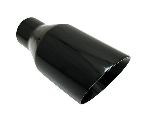 Exhaust Tip 2.50" Inlet 4.00" Outlet 8.00" long WDW4008-250-DW-GBK-SS Weld On Sl