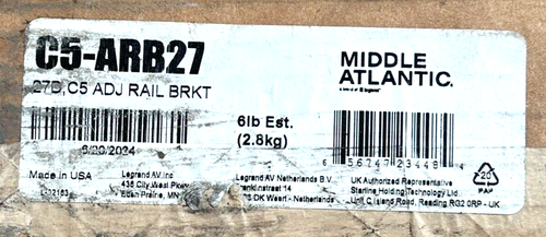 Middle Atlantic 27D, C5 Adjustable Rail Bracket C5-ARB27 - Adj Rail Brkt - Picture 4 of 9