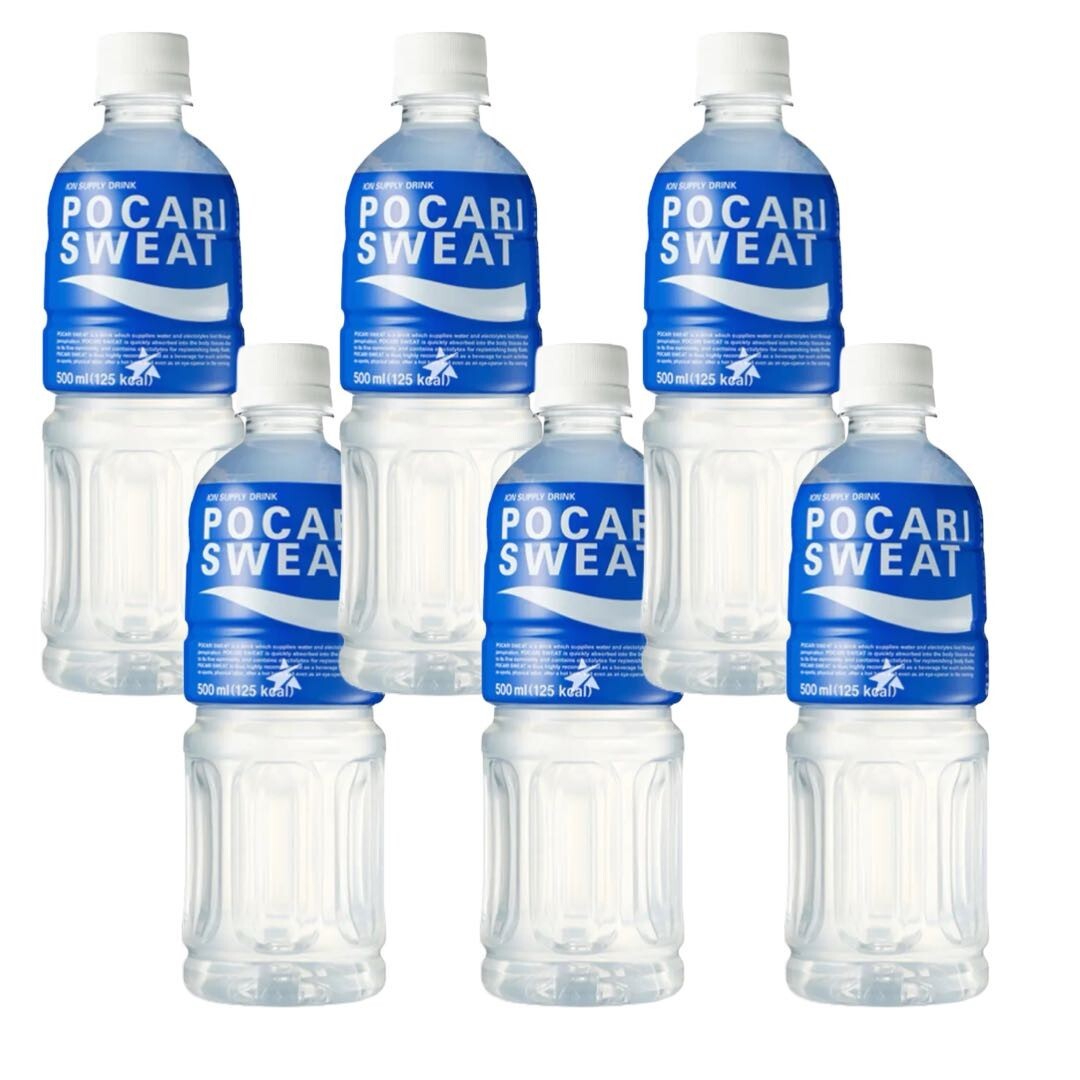 POCARI SWEAT Energy Drink 500ml (6 Pack) – Hydrating Electrolyte Beverage