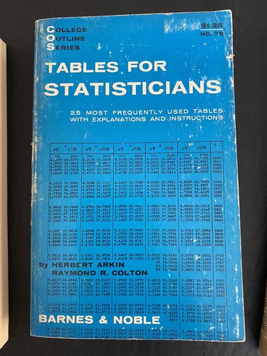 Statistical Analysis Optimization of Systems, Statistical methods, Tables Stats - Picture 4 of 7