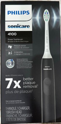 Philips Sonicare 4100 Power Toothbrush C2 Optimal Control HX3681/24 Black New