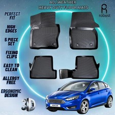Custom Car Floor Mats Fits Ford Focus 2014-2018 Tpe Rubber All Weather 3d Liners