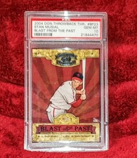 STAN MUSIAL 2004 DONRUSS THROWBACK THREADS BP23 /1500 BLAST PAST PSA 10 🔥POP 1