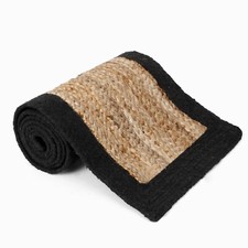 Cotton  Jute Multipurpose Braided Table Runner 12x72 Inches IN-385 