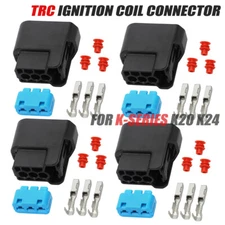 4X 3-Pin Ignition Coil Pack Connector Plug Clips For Honda Civic Accord K20 K24