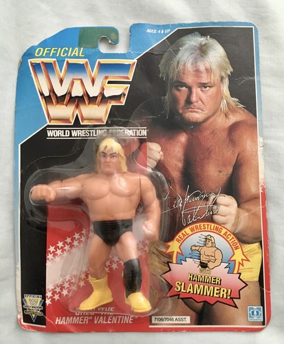 Vintage 1991 WWF Hasbro  -Greg The Hammer Valentin...