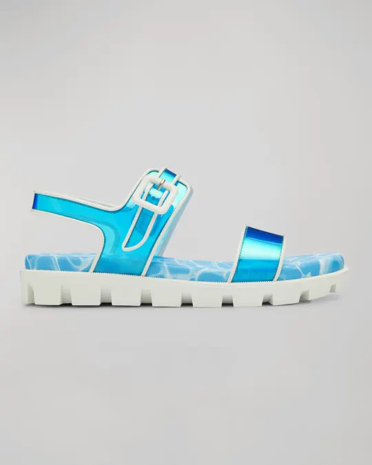 100% AUTHENTIC NEW WOMEN LOUBOUTIN DUNISS COOL FLAT BLUE SANDALS/HEELS US 9.5