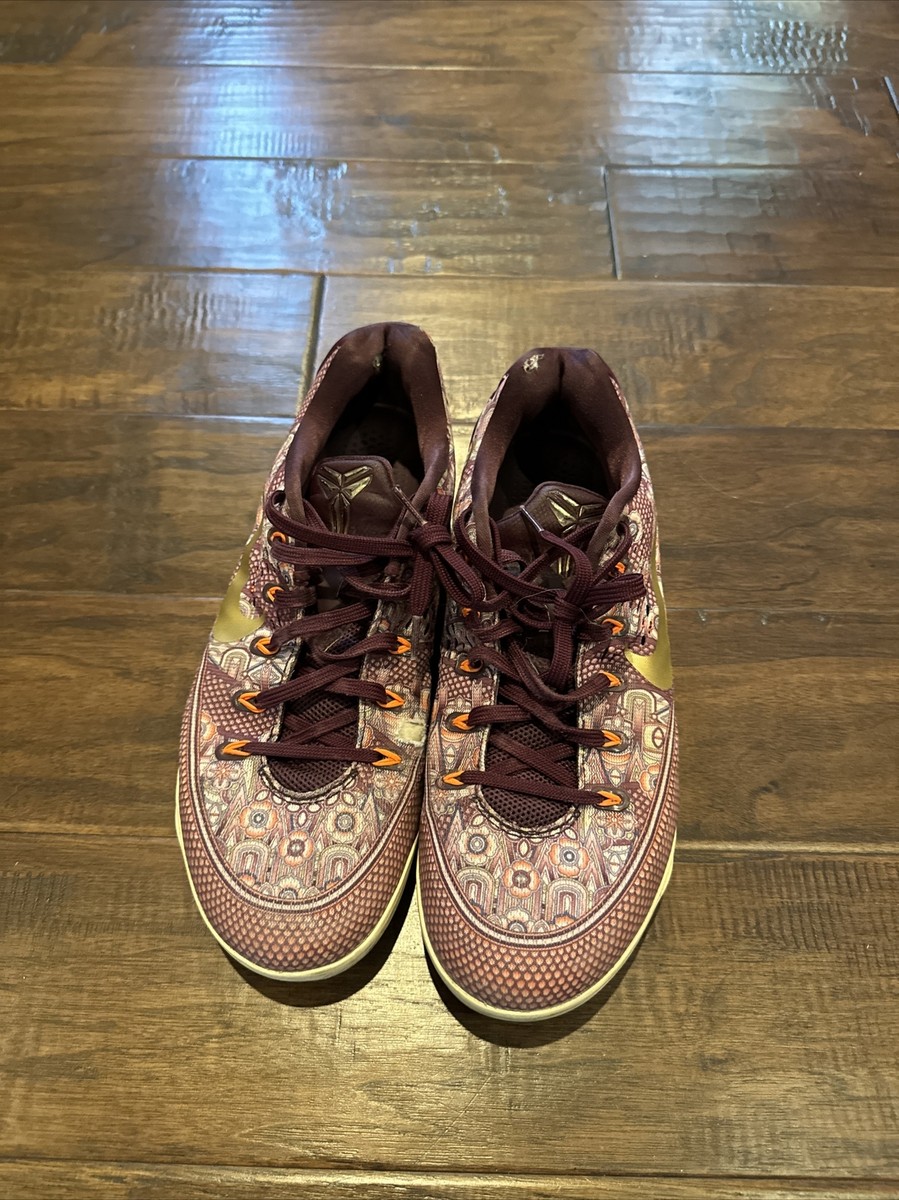 Nike Kobe IX EM Low Silk Merlot Gold Size Sneakers 646701