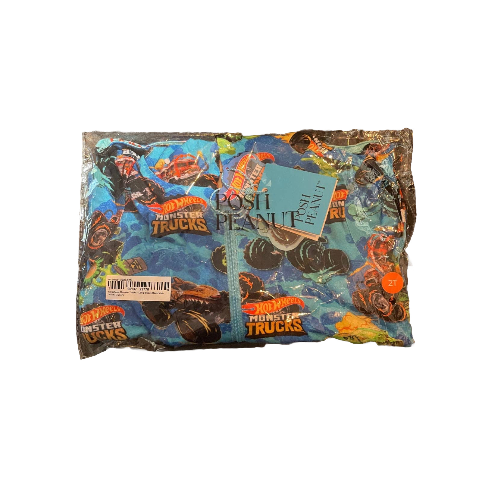 Posh Peanut Hot Wheels & Monster Truck Reversible Long Sleeve Jacket 2T