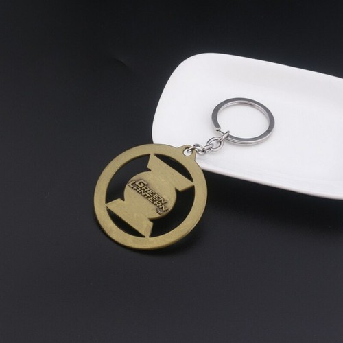 Green Lantern DC Comics Keychain Antique Brass Metal Keyring Cosplay Ships Free - Picture 5 of 10