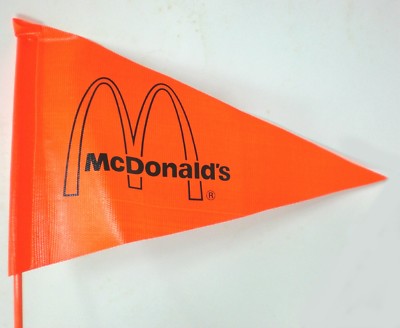 Vintage 1970s McDonald's 6' Bicycle Bike Safety Flag Saf-T-Whip