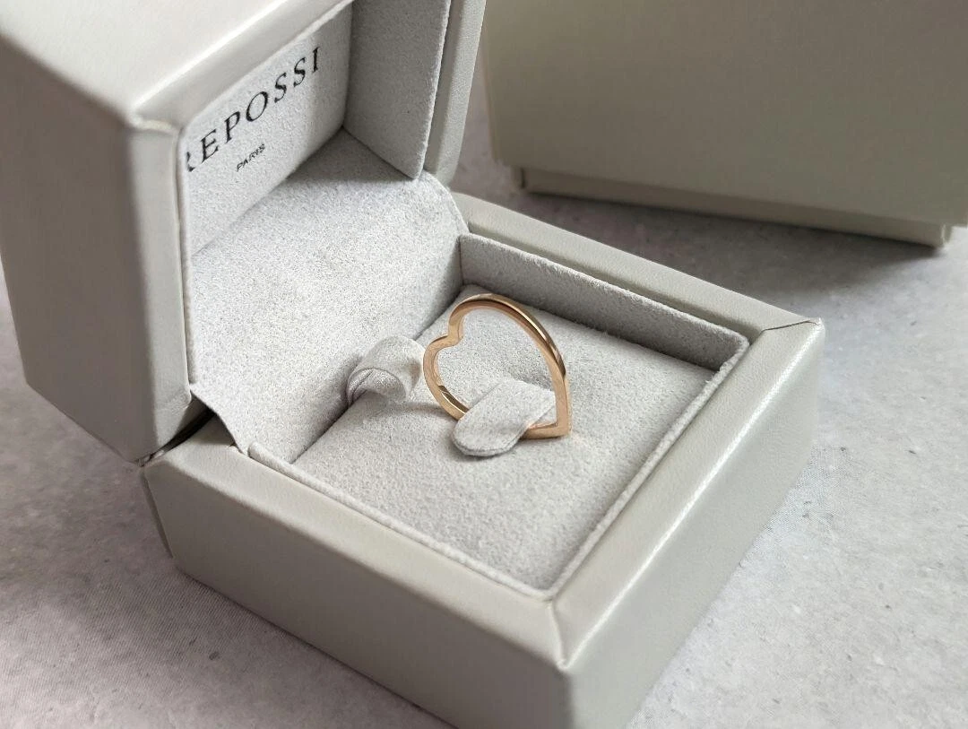 REPOSSI Antifer Heart Ring 18KPG Ring Italian Jewelry eBay