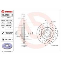 Brembo 2X Bremsscheibe Vorne 256 Gelocht/Innenbel. FüR VW Lupo 6X1 6E1