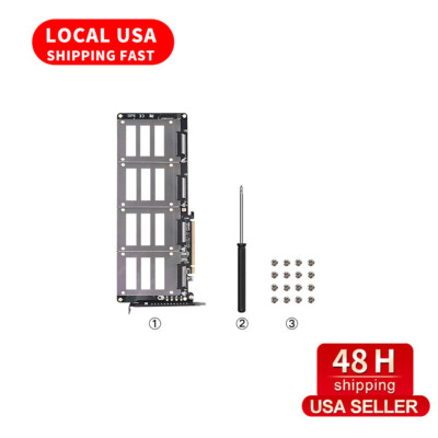 JEYI For Windows 10/8/Linux PCIE 2/4 Disk U.2 Adapter 6 SSD PCI-E 4.0 Riser Card