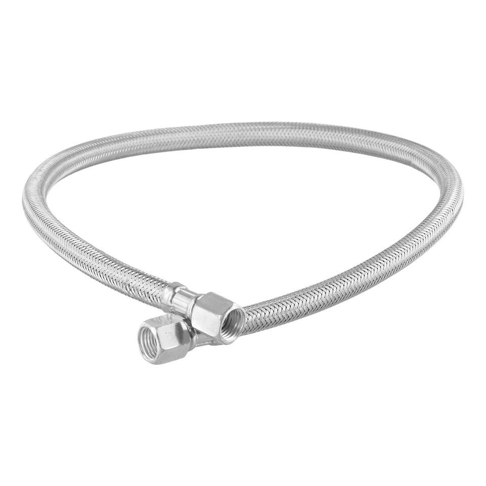 Flexible Stainless Steel Air Compressor Hose 30 inch Length Silver