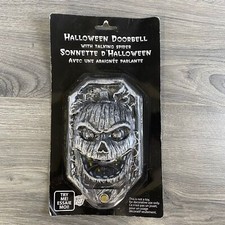Halloween Spooky Time Talking Doorbell With Talking Spider Silver Scary Decor