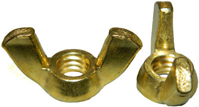 10-24 Wing Nuts Solid Brass Quantity 25