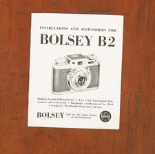 BOLSEY B2 INSTRUCTION BOOK/37901