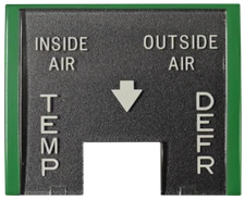 Heater Control Lens 55-59 Chevy Deluxe Pickup (Key Parts # 0847-987)