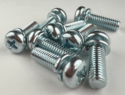 m5 x 0.8 JIS Pan Head Screws w/ Lock Washer - Zinc Plated - Made in Japan