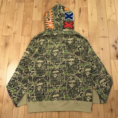 BAPE XXV CITIES CAMO shark full zip hoodie A Bathing Ape Size XL
