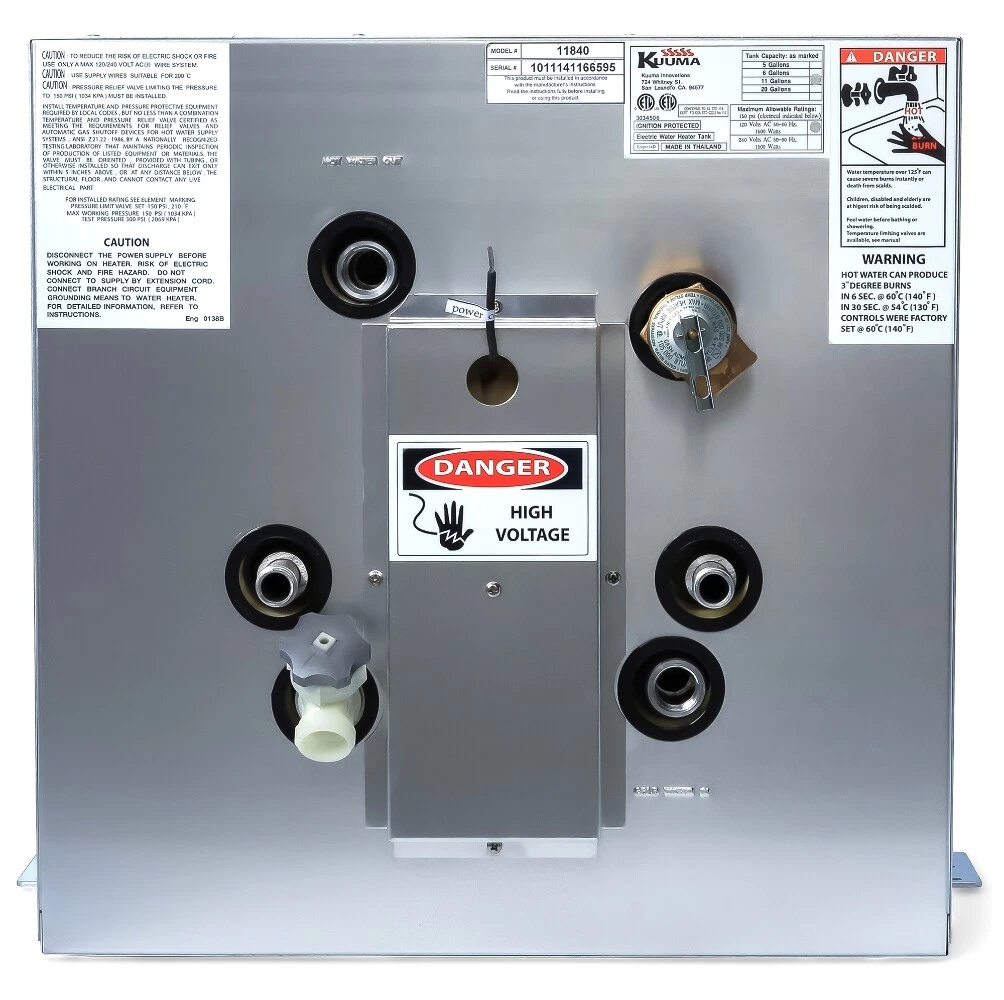 Kuuma 11840 Marine Water Heater 11 Gallon Front Heat Exchanger 120V  Aluminum Cas | eBay