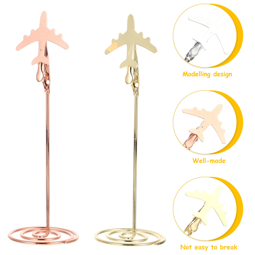 3 Pcs Desk Paper Clip Digital Picture Business Card Holder Memorandum