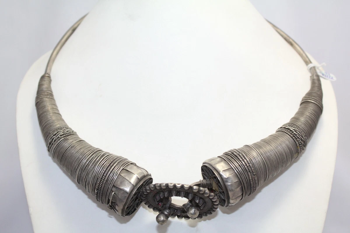 Silver tribal necklace sale