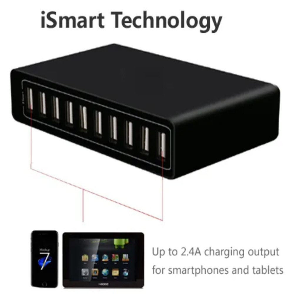 Caricatore USB AIR2GO con 10 Porte e Quick Charge foto 3