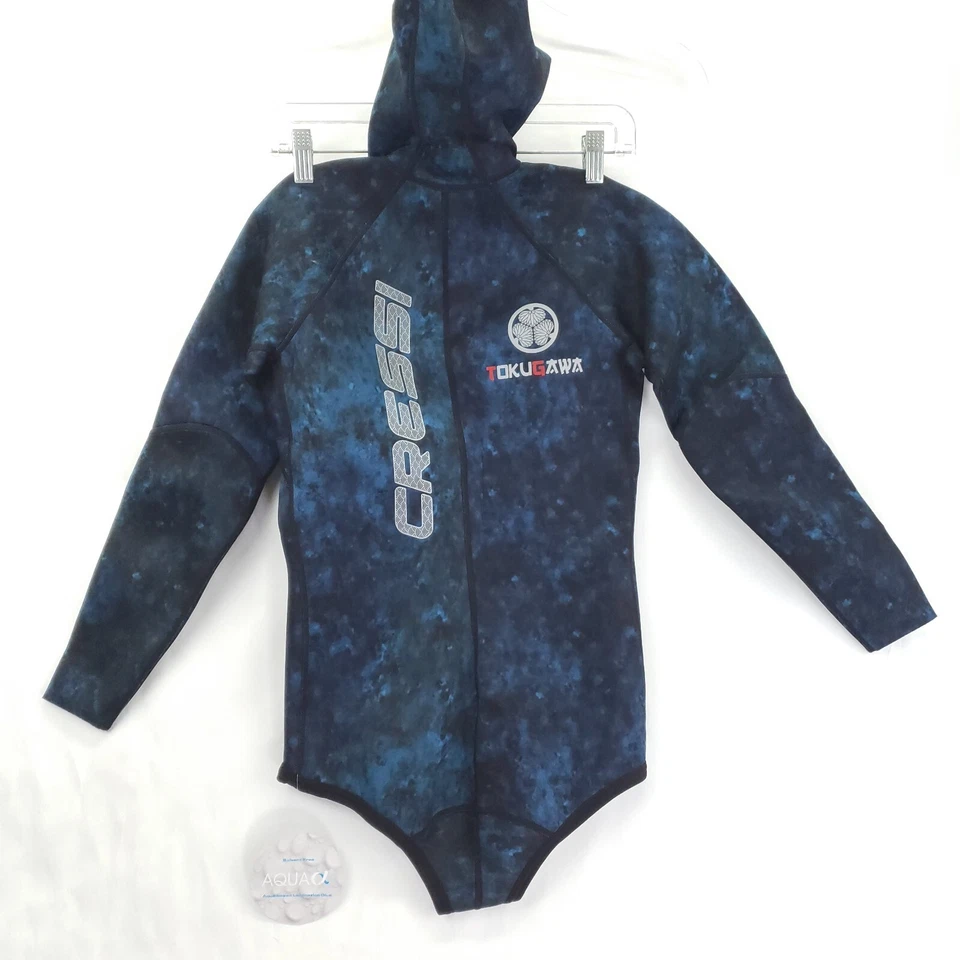 NUEVO Traje de neopreno Cressi Tokugawa Top con capucha 1 pieza 2 mm para hombre azul manga larga Foto 2 de 4