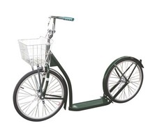 20" Adult HUNTER GREEN KICK SCOOTER Amish Bike w/ Basket & Brakes USA MADE