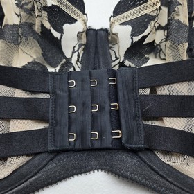 Dita Von Teese Women Bra 40K Black Floral D57027 Balconette Underwired