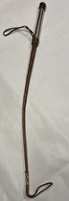 Vintage Horse Whip/ Crop Brown Braided Leather 29  Inches Flapper Tip