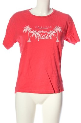 MANGO BASICS T-Shirt Damen Shirt Gr. DE 36 rot Casual-Look