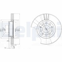 2X Delphi Bremsscheibe BG3928 FüR Mazda BL BK CW CR CR19 MZR Bkep Crew Cwefw