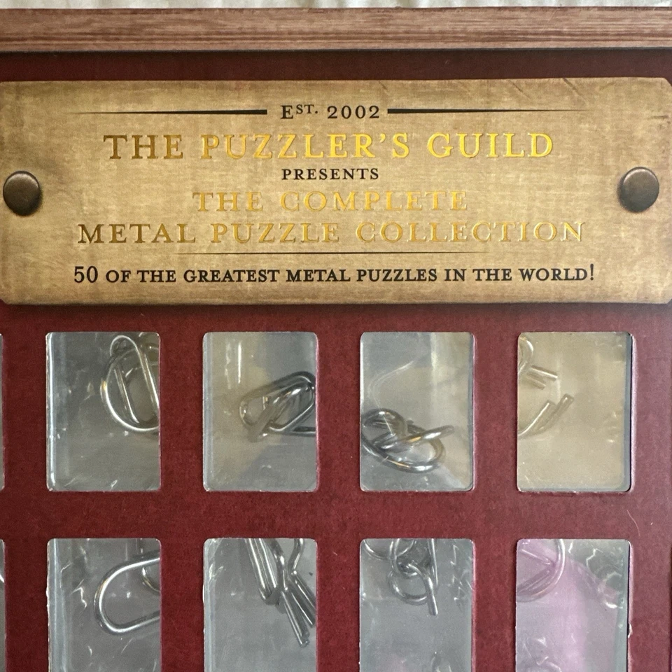 The Puzzler's Guild Complete Metal Puzzle Collection 50 Pc New unopened in box - Image 3 of 4