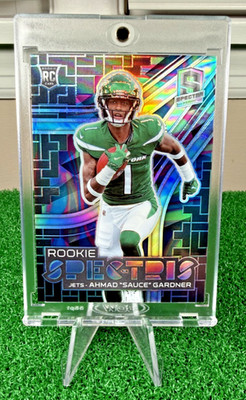 Sauce Gardner 2022 Spectra Rookie Spectris Marble Neon 1/1 NUMBER MATCH 1/4