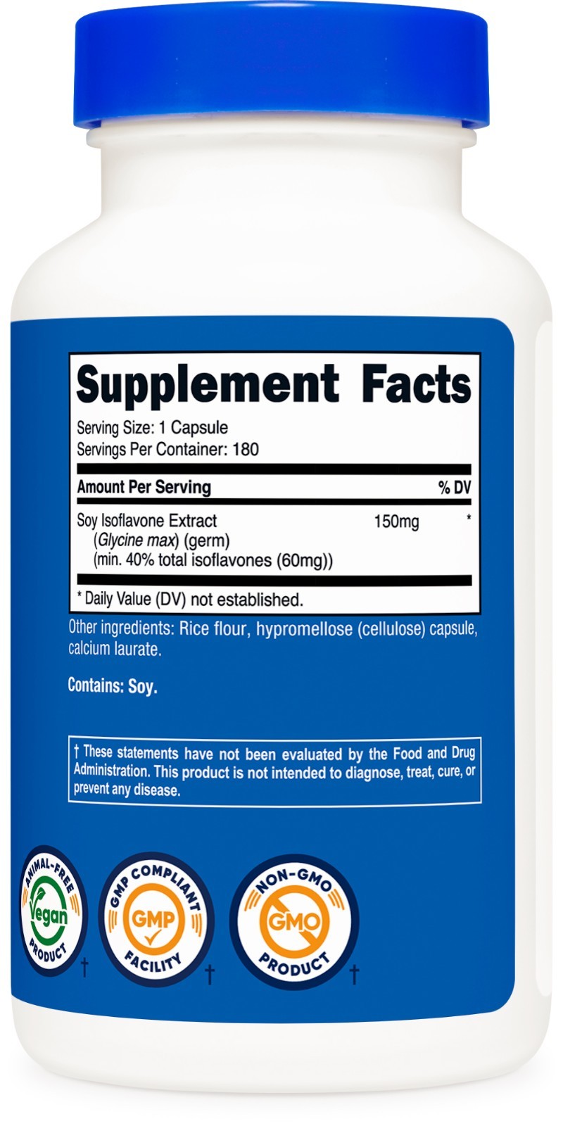 Nutricost Soy Isoflavones 150mg, 180 Veggie Capsules | eBay