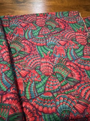 HOLLYTEX Bright Scandinavian Look Pink Blue Green 2.5 Yards