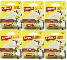 6x Carmex Premium Vanilla Lip Balm SPF15 Mois...